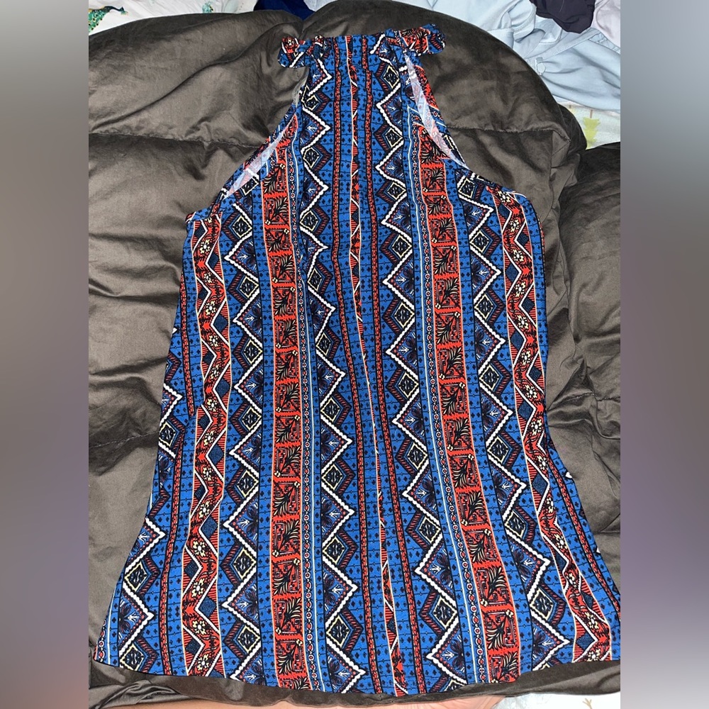 *BOGO!* Geometric pattern mock neck tank top